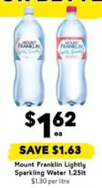 Drakes Mount Franklin Lightly Sparkling Water 1.25lt offer