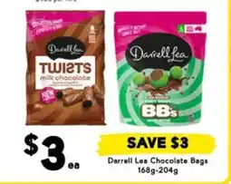 Drakes Darrell Lea Chocolate Bags 168g-204g offer