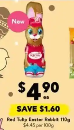 Drakes Red Tulip Easter Rabbit offer