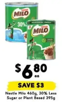 Drakes Nestle Milo  Sugar or Plant Based offer