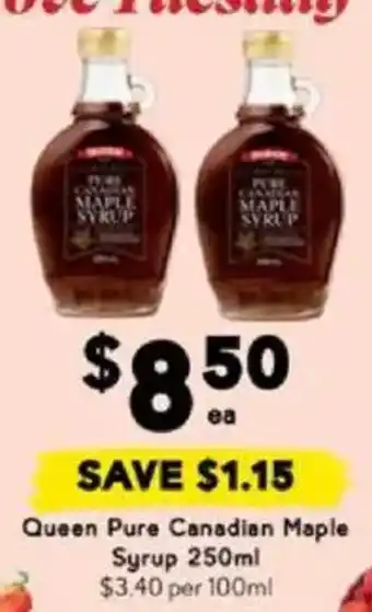 Drakes Queen Pure Canadian Maple Syrup offer