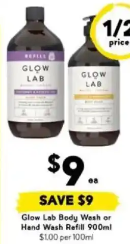 Drakes Glow Lab Body Wash or Hand Wash Refill offer