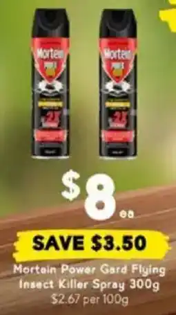 Drakes Mortein Power Gard Flying Insect Killer Spray offer