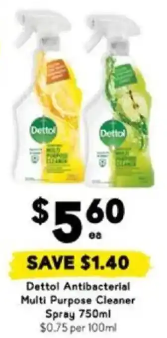 Drakes Dettol Antibacterial Multi Purpose Cleaner Spray offer