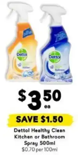 Drakes Dettol Healthy Clean Kitchen or Bathroom Spray offer