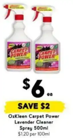 Drakes OzKleen Carpet Power Lavender Cleaner Spray offer