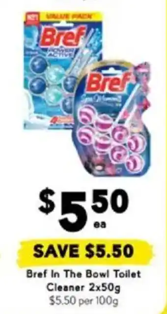 Drakes Bref In The Bowl Toilet Cleaner 2x50g offer