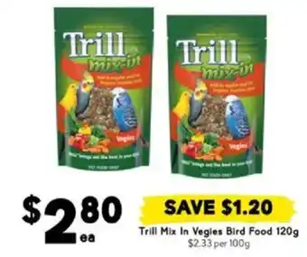 Drakes Trill Mix In Vegies Bird Food offer