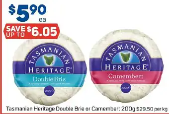 Foodland Tasmanian Heritage Double Brie or Camembert offer