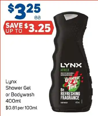 Foodland Lynx Shower Gel or Bodywash offer