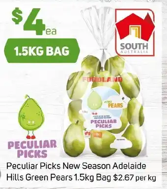 Foodland Peculiar Picks New Season Adelaide Hills Green Pears offer