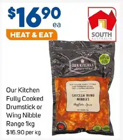 Foodland Our Kitchen Fully Cooked Drumstick or Wing Nibble offer