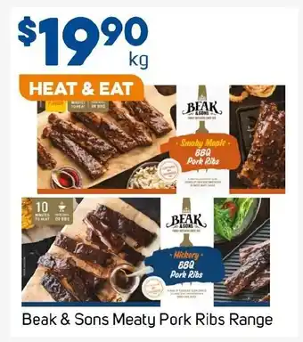 Foodland Beak & Sons Meaty Pork Ribs Range offer