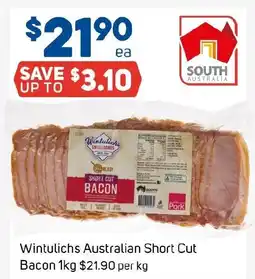 Foodland Wintulichs Australian Short Cut Bacon offer