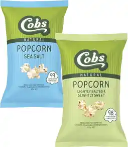 Coles Cobs Popcorn 80g-120g offer