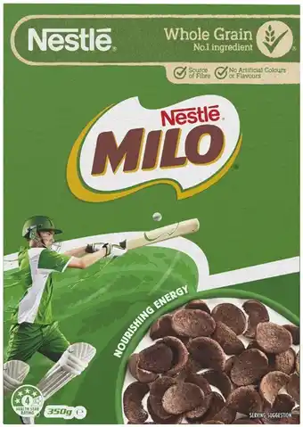 Coles Nestlé Milo Cereal 350g offer