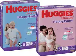 Coles Huggies Ultra Dry Jumbo Nappy Pants 48 Pack-62 Pack offer