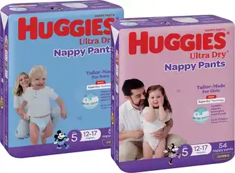 Coles Huggies Ultra Dry Jumbo Nappy Pants 48 Pack-62 Pack offer