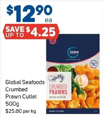 Foodland Global Seafoods Crumbed Prawn Cutlet offer