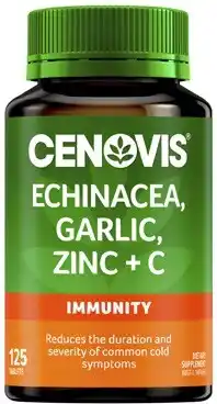 Coles Cenovis Echinacea, Garlic, Zinc + C Tablets 125 Pack offer