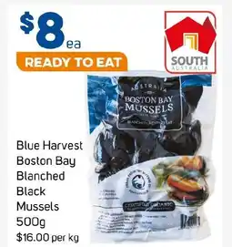 Foodland Blue Harvest Boston Bay Blanched Black Mussels offer