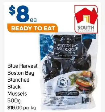 Foodland Blue Harvest Boston Bay Blanched Black Mussels offer