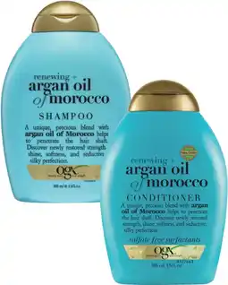 Coles Ogx Argan Oil of Morocco Shampoo or Conditioner 385mL offer