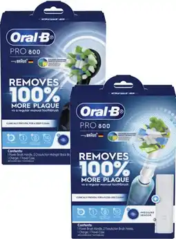 Coles Oral B Pro 800 Cross Action or Floss Action Electric Toothbrush Black 1 Pack offer