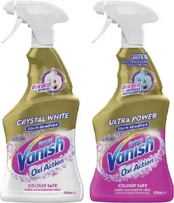 Coles Vanish Preen Gold Oxi Action Fabric Stain Remover Spray 450mL offer