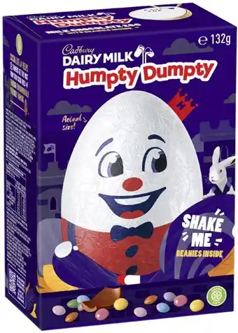 Coles Cadbury Humpty Dumpty Easter Egg Gift Box 132g offer