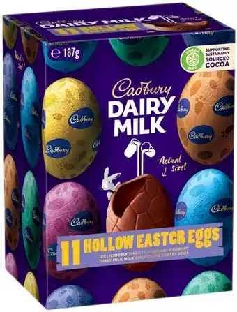 Coles Cadbury Dairy Milk Chocolate Easter Egg Hunt Carton 187g offer