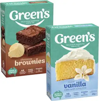 Coles Green's Traditional Baking Mix 380g-470g offer