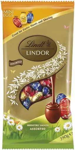 Coles Lindt Lindor Eggs Bag 390g offer