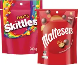 Coles Mars M&M's, Maltesers or Pods 120g-180g or Skittles 120g-200g offer