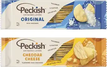 Coles Peckish White Rice Crackers 90g offer