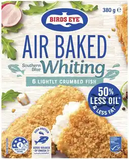 Coles Birds Eye Air Baked Southern Blue Whiting Fish Fillets 380g offer