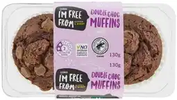 Coles Coles I'm Free From Muffins 2 Pack 130g offer