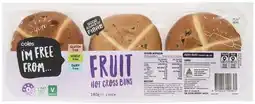 Coles Coles I'm Free From Hot Cross Buns 3 Pack offer