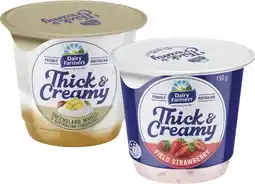 Coles Dairy Farmers Thick & Creamy Yoghurt 140g-150g offer