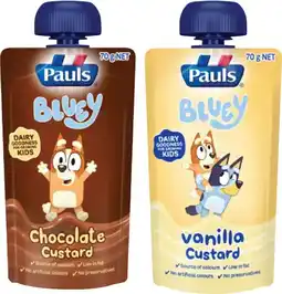 Coles Pauls Kids Custard Pouch 70g offer