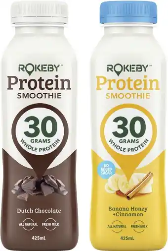 Coles Rokeby Protein Smoothie 425mL offer