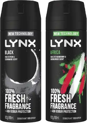 Coles Lynx Antiperspirant Deodorant or Body Spray 165mL offer