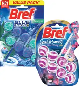 Coles Bref Spa Moments or Blue Active In The Bowl Toilet Cleaner Twin Pack 100g offer