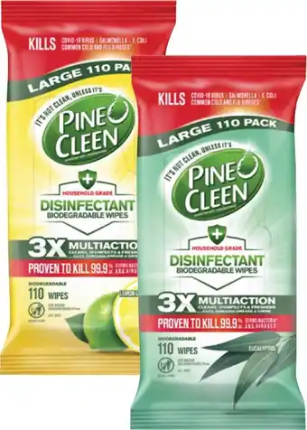 Coles Pine O Cleen Disinfectant Wipes 110 Pack offer