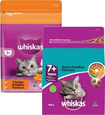 Coles Whiskas Dry Cat Food 800g offer