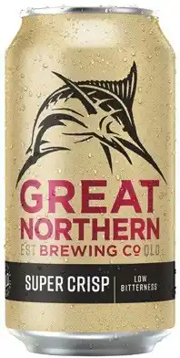 Coles Great Northern Super Crisp Lager Block Cans 30x375mL offer