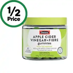 Woolworths Swisse Apple Cider Vinegar + Fibre Gummies Pk 90 offer