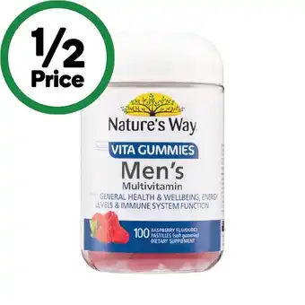 Woolworths Nature’s Way Vita Gummies Men’s Multivitamin Pk 100 offer