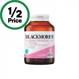 Woolworths Blackmores Evening Primrose Oil + Fish Oil Capsules Pk 100 offer