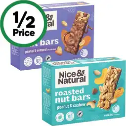 Woolworths Nice & Natural Nut Bars 180-192g Pk 6 offer